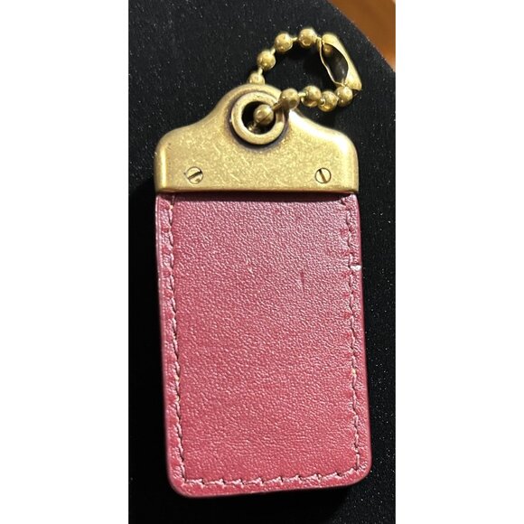 Vintage Coach 1941 Leather Hangtag Rogue Horse & Carriage Camel Oxblood Brass - Picture 3 of 11